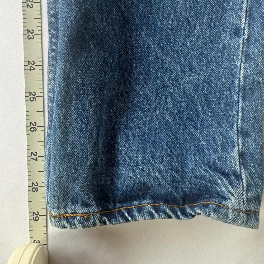 Levis 501 Vintage 87 Original Fit Button Fly Straight Leg Blue Denim Jeans 28x29